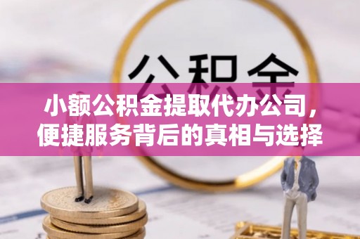 大田小额公积金提取代办公司，便捷服务背后的真相与选择