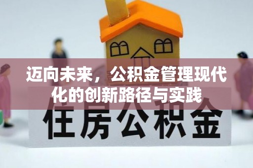 大田迈向未来，公积金管理现代化的创新路径与实践