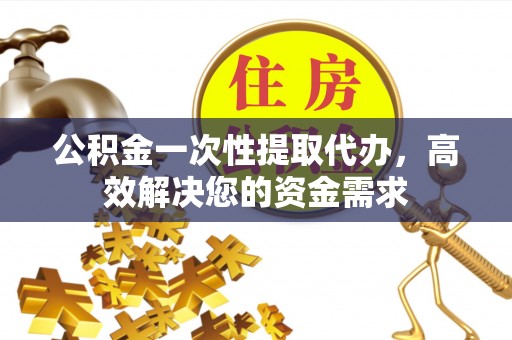 大田公积金一次性提取代办，高效解决您的资金需求